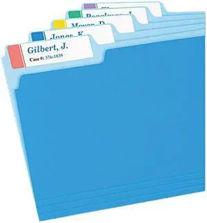 Avery 5026 Extra-Large 1/3-Cut Filing Labels, 15/16 x 3-7/16, White/Assorted Bars, 450/Pack Avery 5026 Extra-Large 1/3-Cut Filing Labels, 15/16 x 3-7/16, White/Assorted Bars, 450/Pack