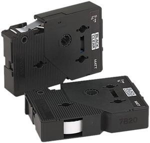 Brother TC-MOZ TC Tape Cartridges for P-Touch Labelers, 3/8w, Black on Clear Matte, 2/Pack