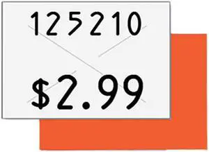 Garvey 090949 Two-Line Pricemarker Labels, 5/8 x 13/16, White, 1000/Roll, 3 Rolls/Box