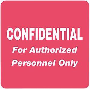 Tabbies 40570 Medical Labels for Confidential, 2 x 2, Red, 500/Roll