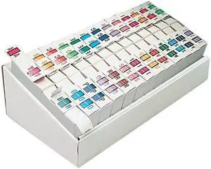 Smead 67070 A-Z Bar-Style End Tab Labels, Assorted, 13000/Box
