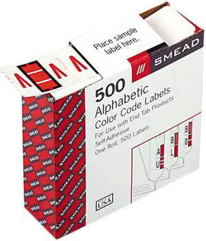 Smead 67092 A-Z Color-Coded Bar-Style End Tab Labels, Letter V, Dark Orange, 500/Roll Smead 67092 A-Z Color-Coded Bar-Style End Tab Labels, Letter V, Dark Orange, 500/Roll