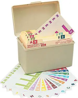 Smead 67150 Alpha-Z Color-Coded First Letter Combo Alpha Labels Starter Set, A-Z, 1500/Box