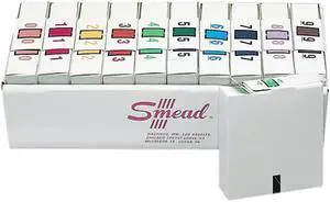 Smead 67380 Single Digit End Tab Labels Color 0-9 Assortment, 500/Roll, 5000 Labels/Box
