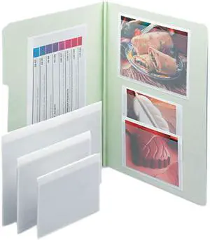 Smead 68153 Self-Adhesive Poly Pockets, Top Load, 5-5/16 x 3-5/8, Clear, 100/Box