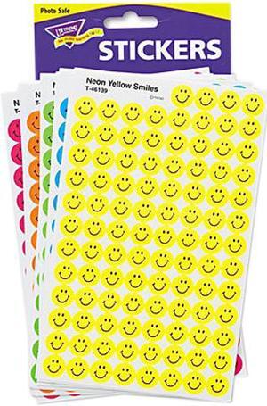 TREND T1942 SuperSpots & SuperShapes Sticker Variety Packs, Neon Smiles, 2500/Pack