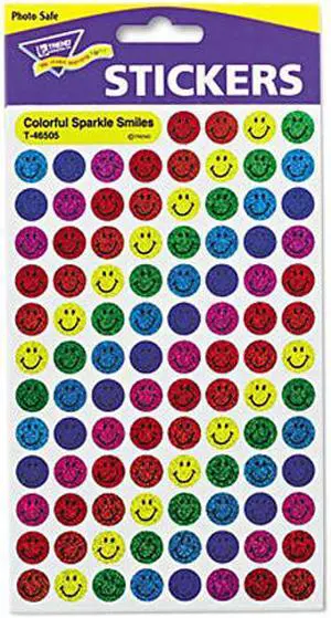 TREND T46909MP SuperSpots & SuperShapes Sticker Variety Packs, Sparkle Smiles, 1300/Pack