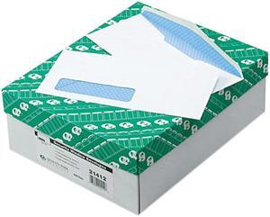 Quality Park 21412 Security Business Envelope, Address Window, Traditional, #10, White, 500/Box