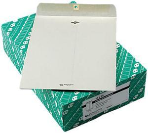 Quality Park 38597 Clasp Envelope, 10 x 13, 28lb, Executive Gray, 100/Box