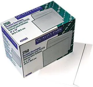 Quality Park 37682 Open Side Booklet Envelope, Contemporary, 12 x 9, White, 250/Box