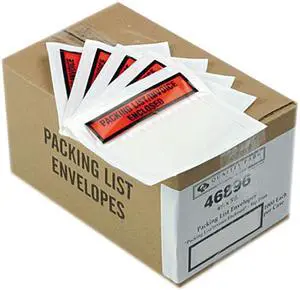 Quality Park 46896 Top-Print Self-Adhesive Packing List Envelope, 5 1/2" x 4 1/2", 1000/Carton