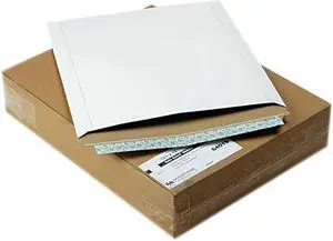 Quality Park 64019 Photo/Document Mailer, Redi-Strip, Side Seam, 12 3/4 x 15, White, 25/Box