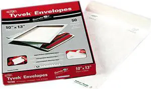 SURVIVOR R1582 Tyvek Mailer, Side Seam, 10 x 13, White, 50/Box