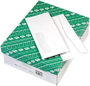Quality Park 21332 Business Window Envelope, Contemporary, #10, White, 500/Box