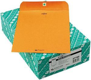 Quality Park 37790 Clasp Envelope, 9 x 12, 32lb, Light Brown, 100/Box
