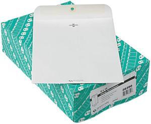 Quality Park 38390 Clasp Envelope, 9 x 12, 28lb, White, 100/Box