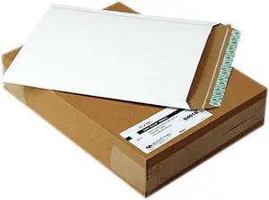 Quality Park 64016 Photo/Document Mailer, Redi-Strip, Side Seam, 11 x 13 1/2, White, 25/Box