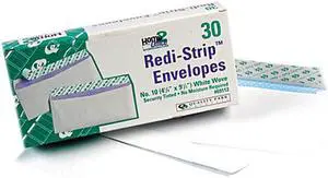Quality Park 69112 Redi-Strip Security Tinted Envelope, Contemporary, #10, White, 30/Box, 1 Box