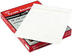 SURVIVOR R4202 Tyvek Expansion Mailer, 10 x 13 x 1 1/2, White, 25/Box