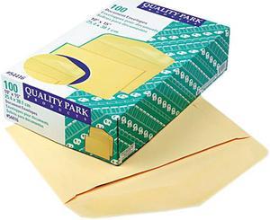 Quality Park 54416 Open Side Booklet Envelope, Traditional, 15 x 10, Cameo Buff, 100/Box