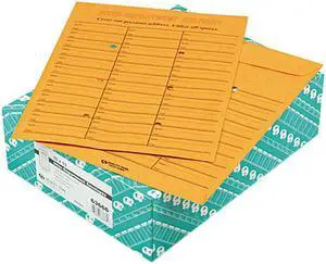 Quality Park 63666 Light Brown Kraft Redi-Tac Box-Style Interoffice Envelope, 10 x 13, 100/Box