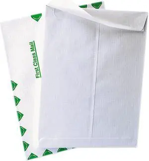 Quality Park S3615 Ship-Lite Redi-Flap Mailer, 1st Class, Side Seam, 9 x 12, White, 100/Box