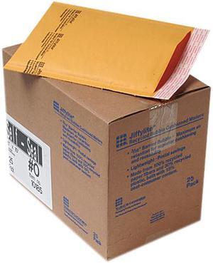 Sealed Air 10185 Jiffylite Self-Seal Mailer, Side Seam, #0, 6 x 10, Golden Brown, 25/Carton