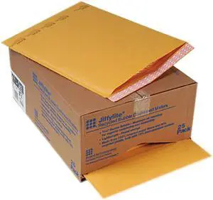 Sealed Air 10192 Jiffylite Self-Seal Mailer, Side Seam, #7, 14 1/4 x 20, Golden Brown, 25/Carton