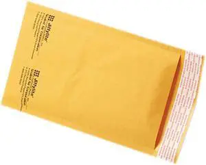 Sealed Air 39091 Jiffylite Self-Seal Mailer, Side Seam, #00, 5 x 10, Golden Brown, 250/Carton