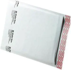 Sealed Air 39258 Jiffylite Self-Seal Mailer, Side Seam, #2, 8 1/2 x 12, White, 100/Carton