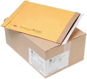 Sealed Air 21489 Jiffy Padded Self-Seal Mailer, Side Seam, #5, 10 1/2x16, Golden Brown,25/Carton