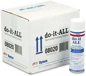 Dymon 08020CT do-it-ALL Germicidal Foaming Cleaner, 18 oz Aerosol Can, 12/Carton