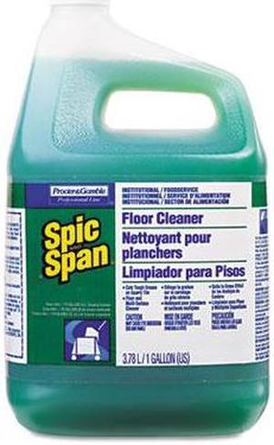 P&G Spic and Span 02001 Floor Cleaner, Liquid Solution - 1 gal (128 fl oz) - 1 Each - Green