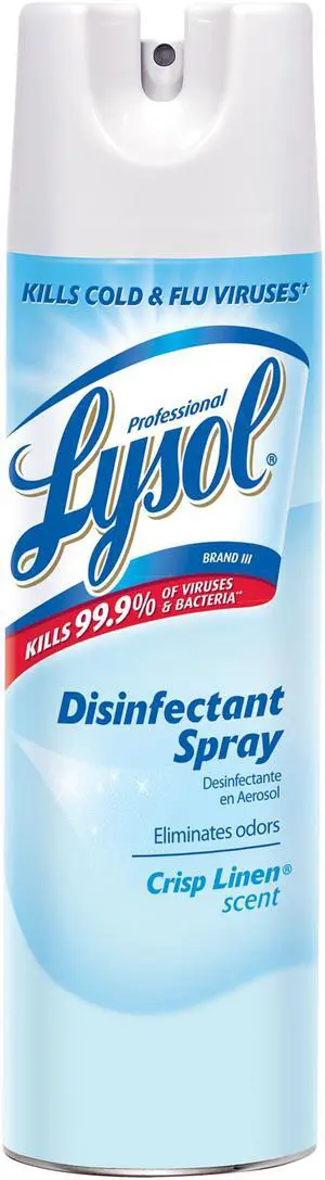 Professional LYSOL Brand 74828EA, Disinfectant Spray, Crisp Linen, 19 oz Aerosol Can