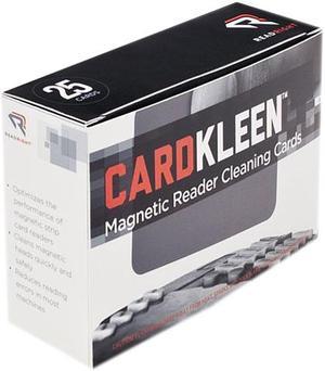 Read Right RR1222 CardKleen Presaturated Magnetic Head Cleaning Cards, 25/Box