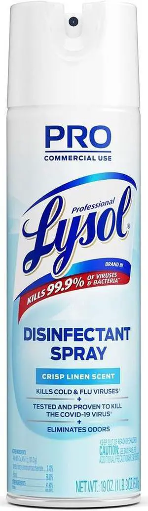 Lysol Disinfectant Spray, Crisp Linen, 19 oz Aerosol Spray, 12/Carton RAC74828CT