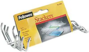 Fellowes 63012 Desk Tray Stacking Posts for 3" Capacity Trays, Silver, Four Posts/Set