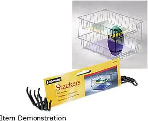 Fellowes 64112 Desk Tray Stacking Posts for 5" Capacity Trays, Black, Four Posts/Set