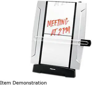 Fellowes 8033201 Office Suites Freestanding Desktop Copyholder, 150 Sheet Capacity, Black/Silver