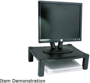 Kantek MS400 Single Level Height-Adjustable Stand, 17 x 13 1/4 x 3 to 6 1/2, Black