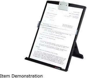 3M DH340MB Fold-Flat Freestanding Desktop Copyholder, Plastic, 150 Sheet Capacity, Black