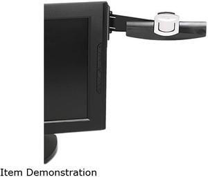 3M DH240MB Swing Arm Copyholder, Adhesive Monitor Mount, Plastic, 30 Sheet Capacity, Black
