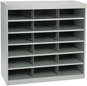Safco 9264GR Steel Project Center Organizer, 18 Pockets, 37 1/2 x 15 3/4 x 36 1/2