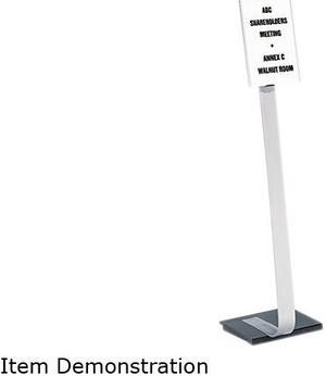 Durable 4814-23 Info Sign Duo Floor Stand, Letter-Size Inserts, 15 x 44-1/2, Clear