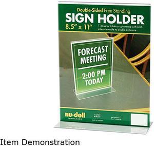 Nu-Dell 38020 Acrylic Sign Holder, 8-1/2 x 11, Clear