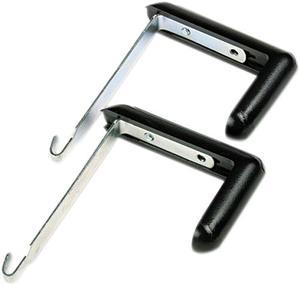 Quartet 7502 Adjustable Aluminum Hangers For Panels 1-1/2-3 Thick, Black, 2/set