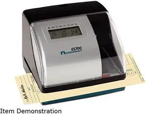 Acroprint 010182000 ES700 Digital, Atomic Time Recorder, Black