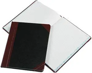 Boorum & Pease 38-150-R Record/Account Book, Record Rule, Black/Red, 150 Pages, 9 5/8 x 7 5/8