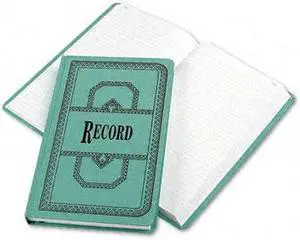 Boorum & Pease 66500R Record/Account Book, Record Rule, Blue, 500 Pages, 12 1/8 x 7 5/8