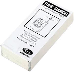 Lathem Time E7-100 Time Card for Lathem Model 7000E, Numbered 1-100, Two-Sided, 100/Pack
